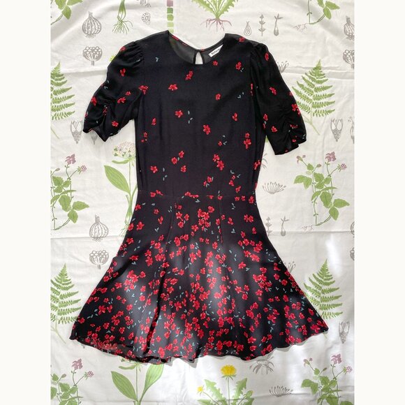 Reformation Gracie Mini Dress in Oracle Black Floral Size 2 - Picture 4 of 14
